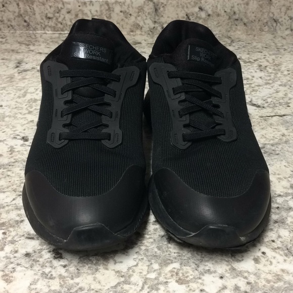black slip resistant sneakers